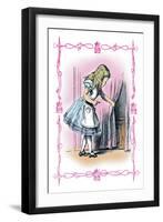 Alice in Wonderland: Alice Tries the Golden Key-John Tenniel-Framed Art Print