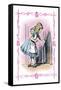 Alice in Wonderland: Alice Tries the Golden Key-John Tenniel-Framed Stretched Canvas