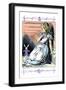 Alice in Wonderland: Alice Watches the White Rabbit-John Tenniel-Framed Art Print