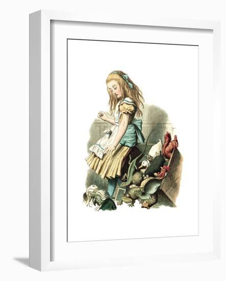 Alice in Wonderland by John Tenniel-Piddix-Framed Art Print