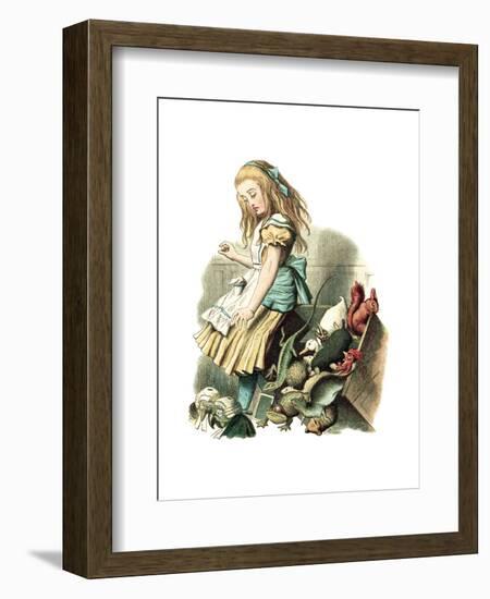 Alice in Wonderland by John Tenniel-Piddix-Framed Art Print