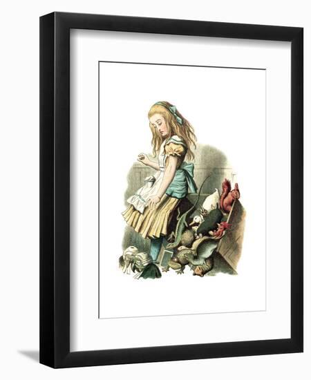 Alice in Wonderland by John Tenniel-Piddix-Framed Art Print