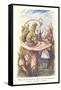 Alice in Wonderland, Caterpillar on Mushroom-null-Framed Stretched Canvas