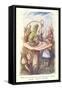 Alice in Wonderland, Caterpillar on Mushroom-null-Framed Stretched Canvas