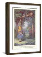 Alice in Wonderland, Cheshire Cat-null-Framed Art Print