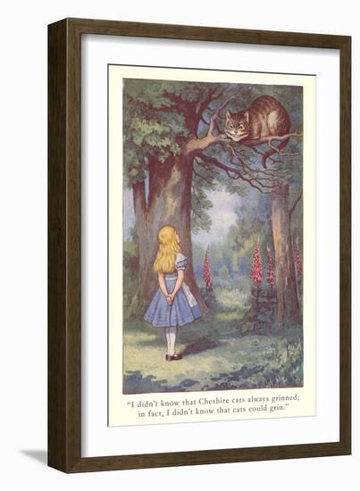 Alice in Wonderland, Cheshire Cat-null-Framed Art Print