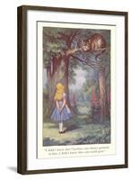 Alice in Wonderland, Cheshire Cat-null-Framed Art Print