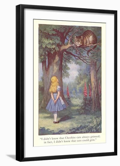 Alice in Wonderland, Cheshire Cat-null-Framed Art Print