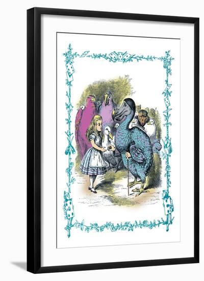 Alice in Wonderland: Dodo Gives Alice a Thimble-John Tenniel-Framed Art Print