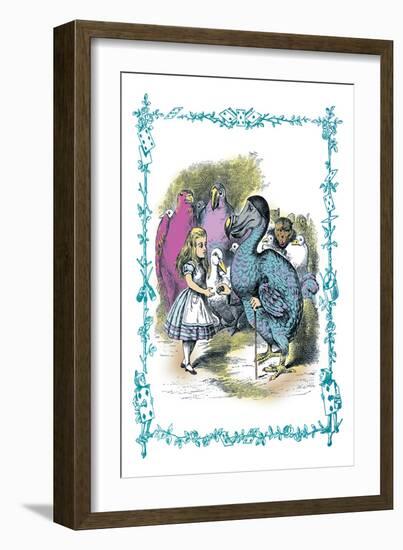 Alice in Wonderland: Dodo Gives Alice a Thimble-John Tenniel-Framed Art Print