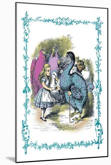 Alice in Wonderland: Dodo Gives Alice a Thimble-John Tenniel-Mounted Art Print