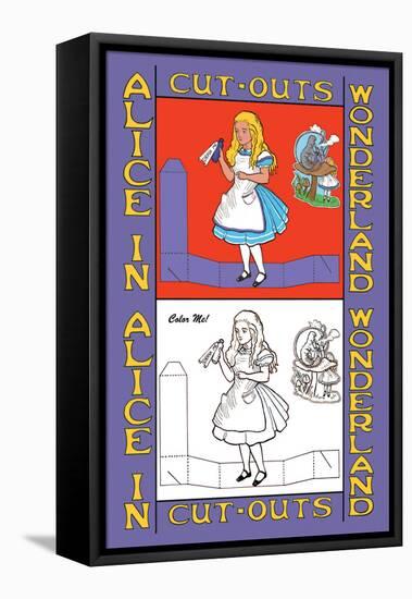 Alice in Wonderland: Drink Me-John Tenniel-Framed Stretched Canvas