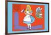 Alice in Wonderland: Drink Me-John Tenniel-Framed Art Print