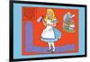 Alice in Wonderland: Drink Me-John Tenniel-Framed Art Print