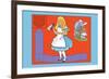 Alice in Wonderland: Drink Me-John Tenniel-Framed Art Print