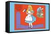 Alice in Wonderland: Drink Me-John Tenniel-Framed Stretched Canvas
