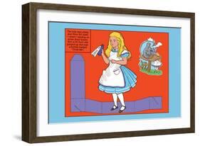 Alice in Wonderland: Drink Me-John Tenniel-Framed Art Print