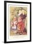 Alice in Wonderland, Duchess and Flamingo-null-Framed Art Print