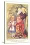 Alice in Wonderland, Duchess and Flamingo-null-Stretched Canvas