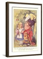 Alice in Wonderland, Duchess and Flamingo-null-Framed Art Print
