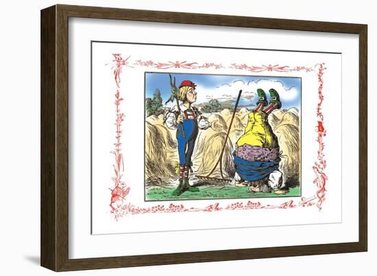 Alice in Wonderland: Father William and the Young Man-John Tenniel-Framed Art Print