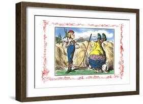 Alice in Wonderland: Father William and the Young Man-John Tenniel-Framed Art Print