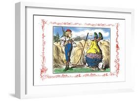 Alice in Wonderland: Father William and the Young Man-John Tenniel-Framed Art Print