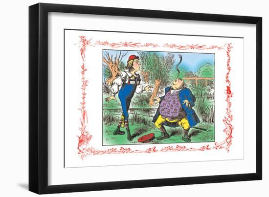 Alice in Wonderland: Father William Balances an Eel-John Tenniel-Framed Art Print