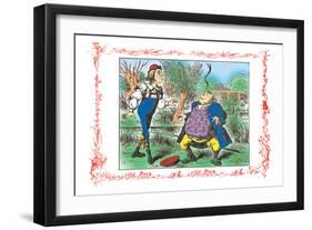 Alice in Wonderland: Father William Balances an Eel-John Tenniel-Framed Art Print