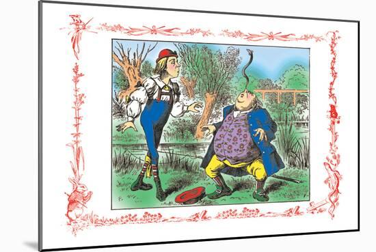 Alice in Wonderland: Father William Balances an Eel-John Tenniel-Mounted Art Print