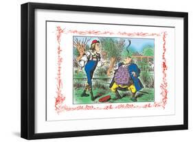 Alice in Wonderland: Father William Balances an Eel-John Tenniel-Framed Art Print