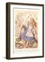 Alice in Wonderland, Flying Cards-null-Framed Art Print