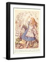 Alice in Wonderland, Flying Cards-null-Framed Art Print