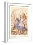 Alice in Wonderland, Flying Cards-null-Framed Art Print
