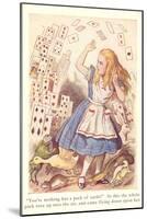Alice in Wonderland, Flying Cards-null-Mounted Art Print