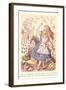 Alice in Wonderland, Flying Cards-null-Framed Art Print