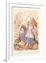 Alice in Wonderland, Flying Cards-null-Framed Art Print