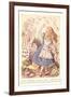 Alice in Wonderland, Flying Cards-null-Framed Art Print