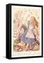 Alice in Wonderland, Flying Cards-null-Framed Stretched Canvas