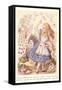 Alice in Wonderland, Flying Cards-null-Framed Stretched Canvas