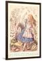 Alice in Wonderland, Flying Cards-null-Framed Art Print