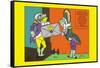 Alice in Wonderland: Frontman and Footman-John Tenniel-Framed Stretched Canvas