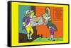 Alice in Wonderland: Frontman and Footman-John Tenniel-Framed Stretched Canvas