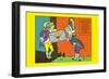 Alice in Wonderland: Frontman and Footman-John Tenniel-Framed Art Print