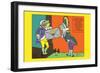 Alice in Wonderland: Frontman and Footman-John Tenniel-Framed Art Print