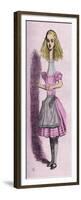 Alice in wonderland ( growing and growing) by Lewis Carroll-John Tenniel-Framed Premium Giclee Print