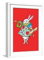 Alice in Wonderland: Horn and Hearts-John Tenniel-Framed Art Print