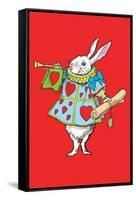 Alice in Wonderland: Horn and Hearts-John Tenniel-Framed Stretched Canvas