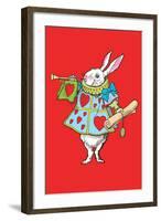 Alice in Wonderland: Horn and Hearts-John Tenniel-Framed Art Print