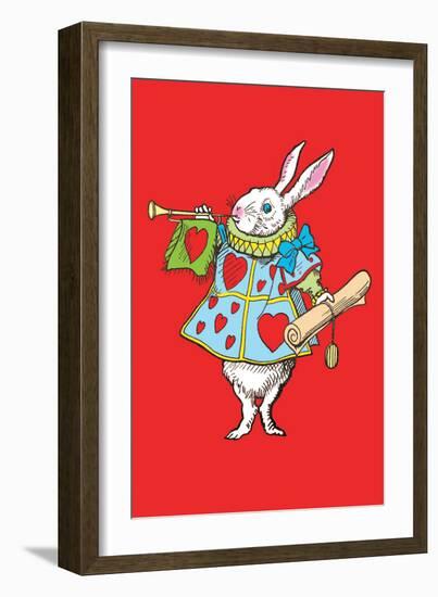 Alice in Wonderland: Horn and Hearts-John Tenniel-Framed Art Print